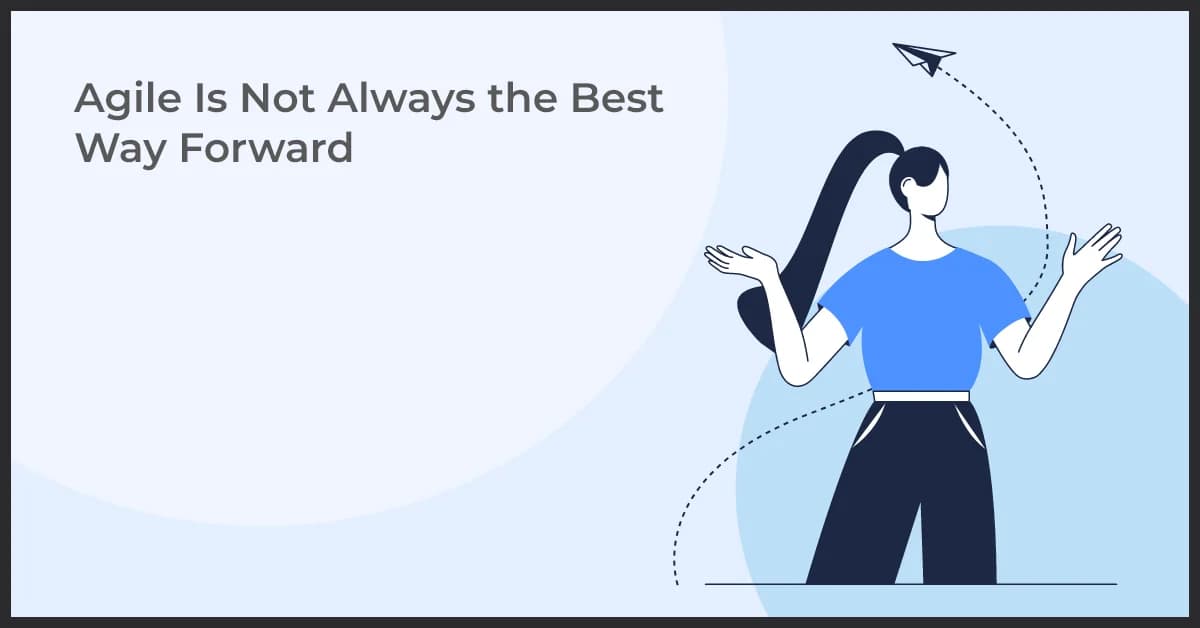 Agile Is Not Always the Best Way Forward