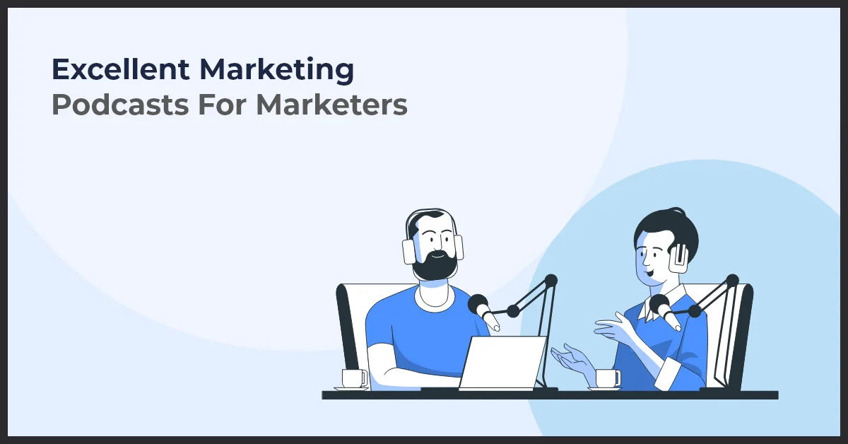 Two person talking to each other about Marketing Podcasts For Marketers