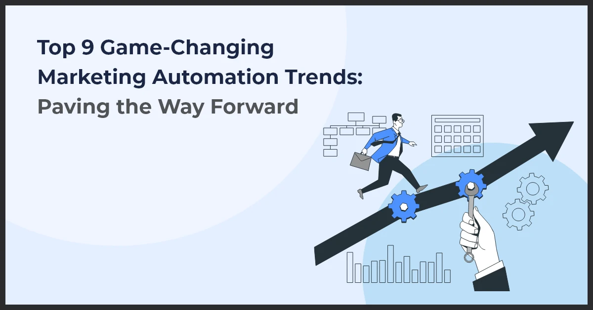 a man running on a graph representing game changing marketing automation trends