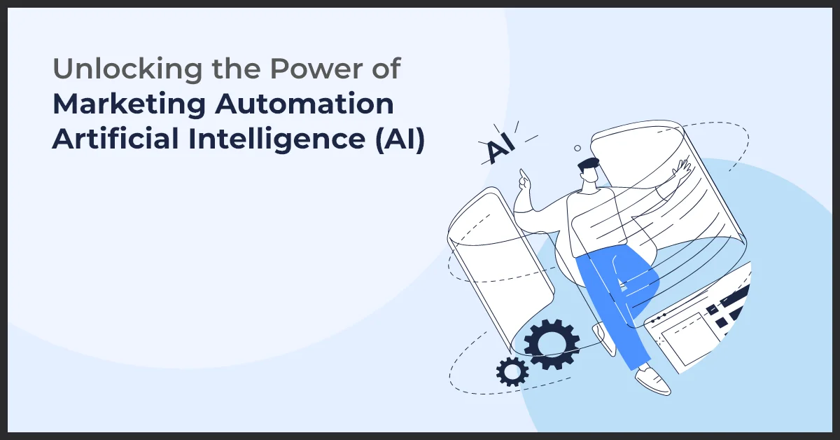 a man in a white shirt and blue jeans representing Power of Marketing Automation Artificial Intelligence (AI)