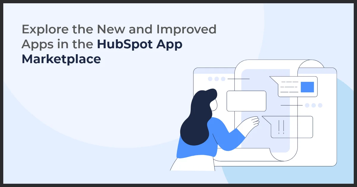 a woman using a hubspot app