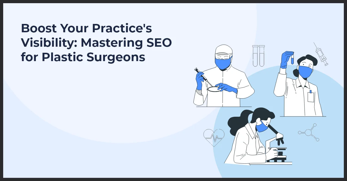 Three person in a white coat and a blue mask representing Mastering SEO for Plastic Surgeons