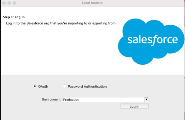 log in with your Salesforce credentials